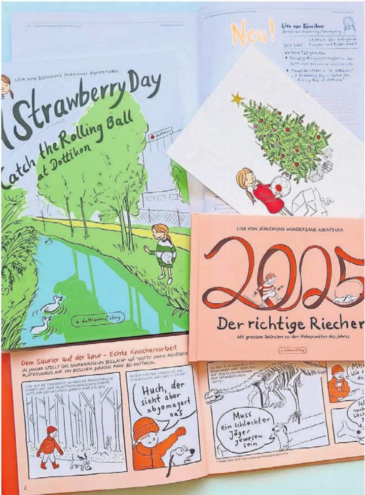 Die Dottikon ES arbeitet bei vielen Drucksachen eng mit einem Comiczeichner zusammen und bietet der Figur Lisa verschiedene Auftrittsmöglichkeiten. Bild: chh