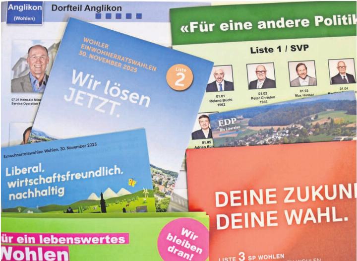 Grosse Auswahl für das Wahlvolk: Sechs Parteien und eine Gruppierung wollen gestärkt im Einwohnerrat verbleiben. Bild: Daniel Marti