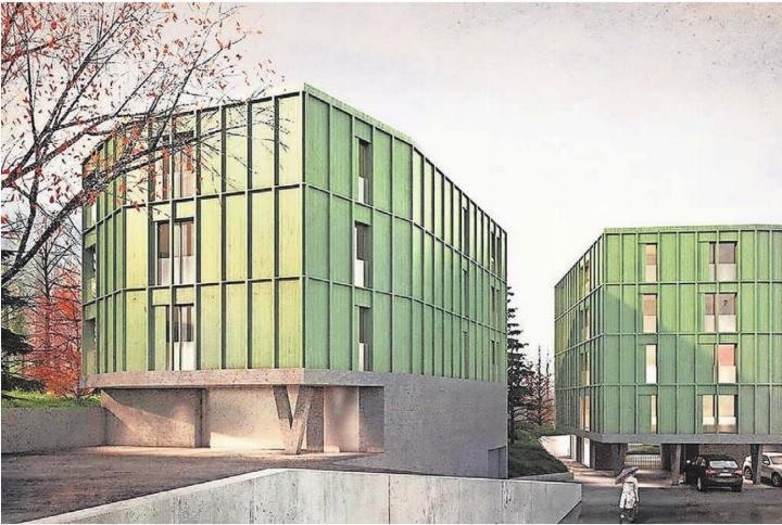 Wuchtiger Bau an einem sensiblen Ort hat grünes Licht erhalten: Das Modell der von der Firma Stach projektierten Überbauung. Bild: pd Wuchtiger Bau an einem sensiblen Ort hat grünes Licht erhalten: Das Modell der von der Firma Stach projektierten Überbauung. Bild: pd