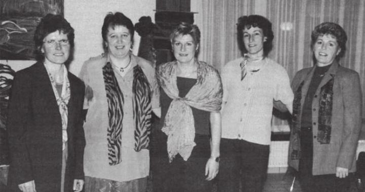 Der gegenwärtige Vorstand der Frauengemeinschaft Niederwil-Nesselnbach (von links): Doris Rohrer (Aktuarin), Therese Schmutz (Beisitzerin), Judith Hufschmid (Präsidentin), Helene Keller (Kassierin) und Carole Hufschmid (Beisitzerin). Bild: Archiv