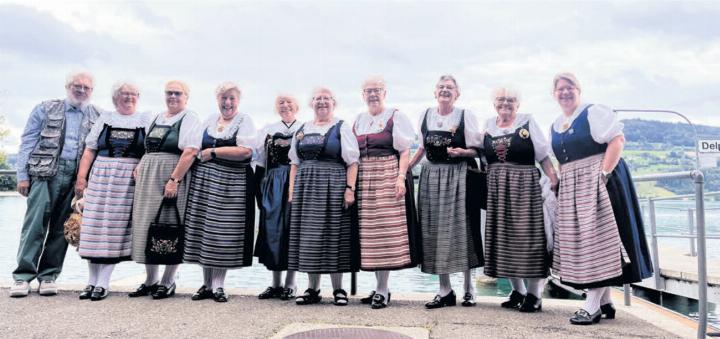 Die Trachtengruppe Wohlen zog es dieses Jahr zu einer Rundfahrt auf und an den nahen Hallwilersee. Bild: zg