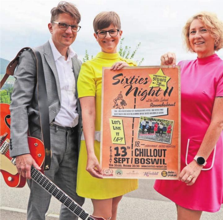 Die Organisatoren freuen sich auf die Sixties-Night in Boswil. Bild: zg