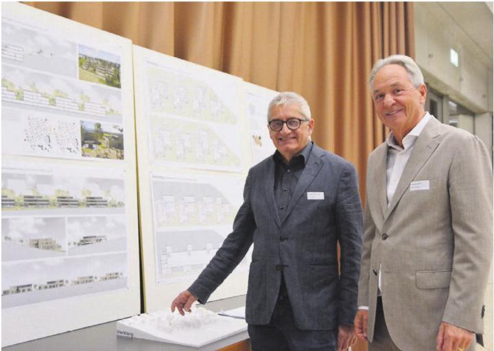 Bauherrschaft und Gemeinde sind überzeugt vom Siegerprojekt: Luigi Alberti (links) und Markus Fischer. Bilder: Annemarie Keusch / zg