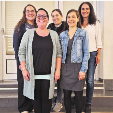 Vorstand neu zusammengesetzt - Der Vorstand, von links: Andrea Etterli, Evelyne Käppeli, Heidi Spennato, Natascha Schibli und Präsidentin Nicole Thalmann. Bild: zg