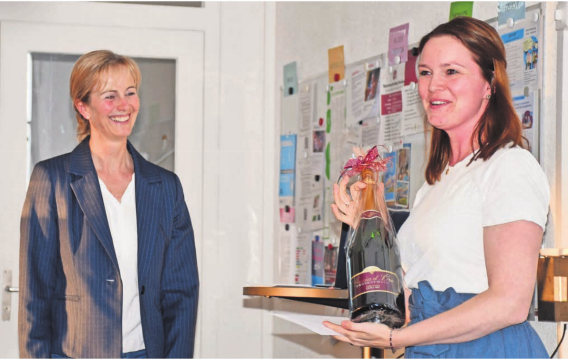 Vom Co-Präsidium zur klaren Aufteilung: Stefanie Dietrich (rechts) ist die neue und alleinige Präsidentin der Mitte, Sonja Isler-Rüttimann wird künftig als Vizepräsidentin agieren.    Bilder: Daniel Marti - Das Bild wird blockiert. – Möglicherweise durch einen aktiven Adblocker.