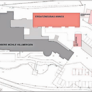 Weiteren Meilenstein setzen - So ist das Gesamtprojekt geplant: Rechts die neue Überbauung Oberdorf, welche die Xaver Meyer zu einem späteren Zeitpunkt bauen will. Bilder: zg