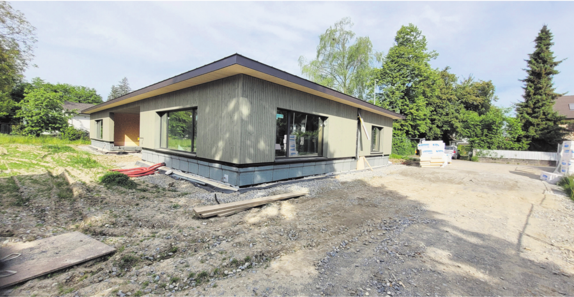 Im Gebiet Farn wird aktuell ein neuer Doppelkindergarten gebaut. Für Anglikon soll dieses Projekt möglichst 1 zu 1 kopiert werden.    Bild: Chregi Hansen - Das Bild wird blockiert. – Möglicherweise durch einen aktiven Adblocker.