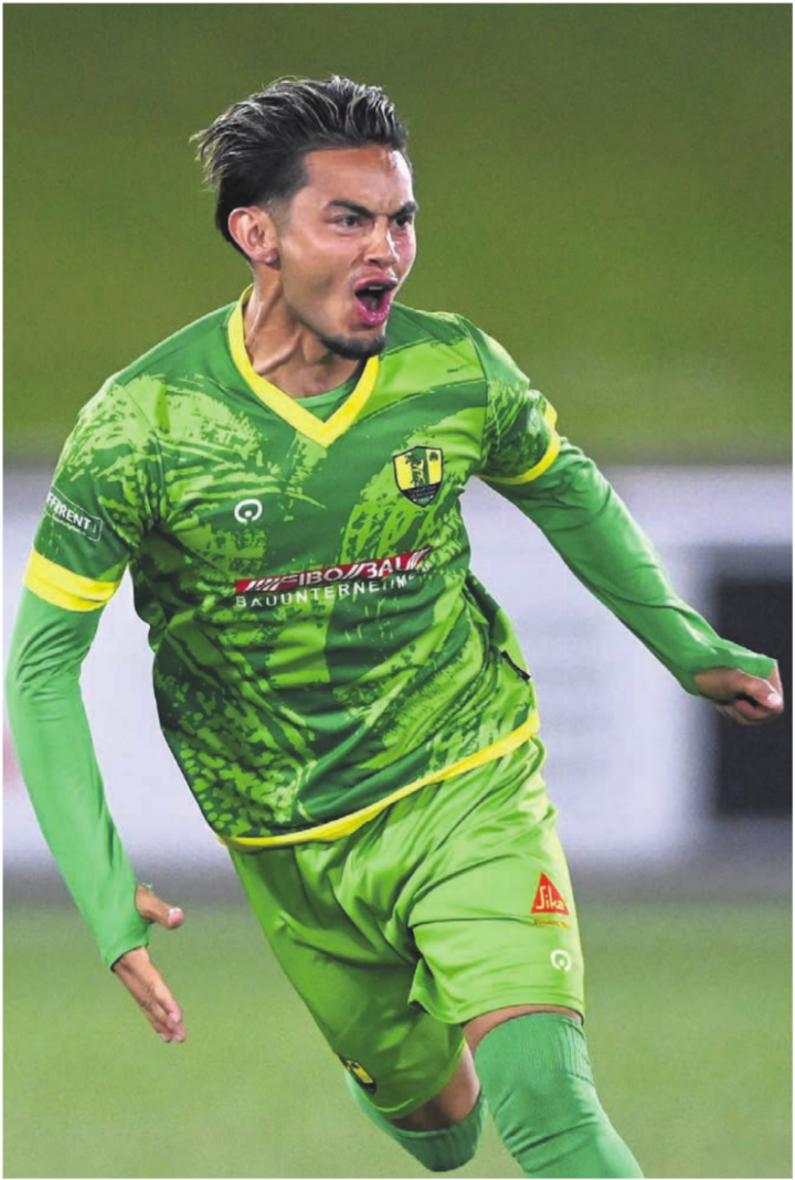 Devin Baumann ist der Mann für die wichtigen Tore gegen die Favoriten. Er will die Mutscheller nun zum Cupsieg ballern. Bild: Alexander Wagner Devin Baumann ist der Mann für die wichtigen Tore gegen die Favoriten. Er will die Mutscheller nun zum Cupsieg ballern. Bild: Alexander Wagner