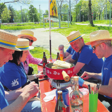 Löschauftrag ennet der Grenze - Feine badische Küche hin oder her, ein Fondue musste sein.