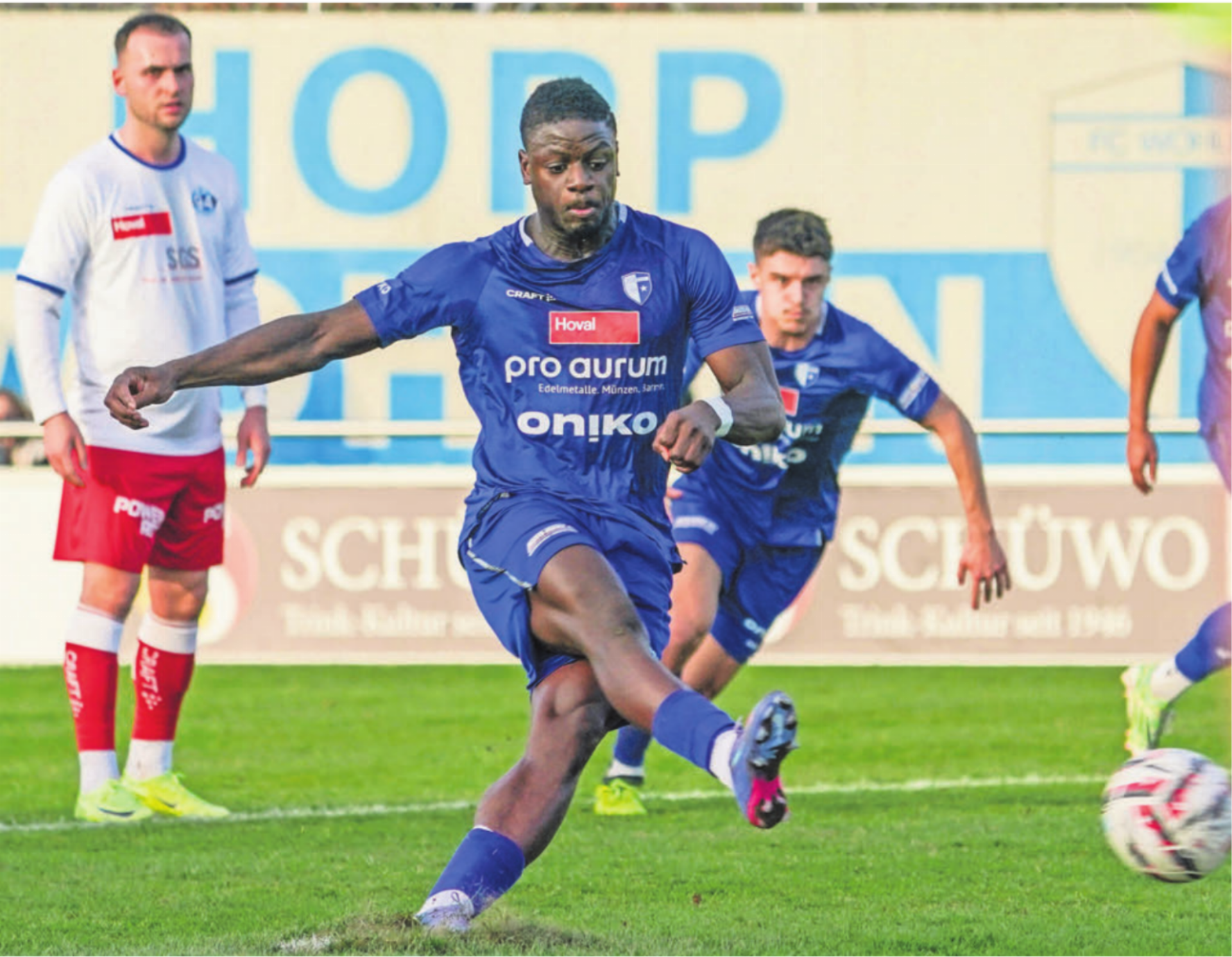 14 Saisontore. Dramane Sissoko schiesst den FC Wohlen auswärts in Basel zum 0:1-Sieg.    Bild: Andy Müller / Archiv - Das Bild wird blockiert. – Möglicherweise durch einen aktiven Adblocker.