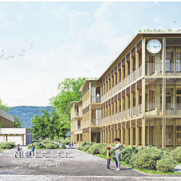 Submissionsbeschwerde beim neuen Schulhaus - So soll das neue Mittelstufenschulhaus später einmal aussehen. Aktuell führt eine Beschwerde zu Verzögerungen. Visualisierung: Archiv