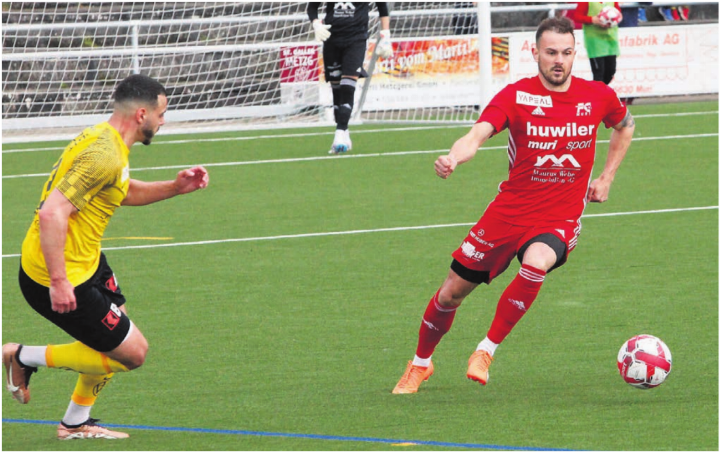 Dribblings, Geschwindigkeit, Tore und Vorlagen: Joel Trüb (rechts) kann dem FC Muri mit vielen Qualitäten helfen. Bild: Archiv/jl
