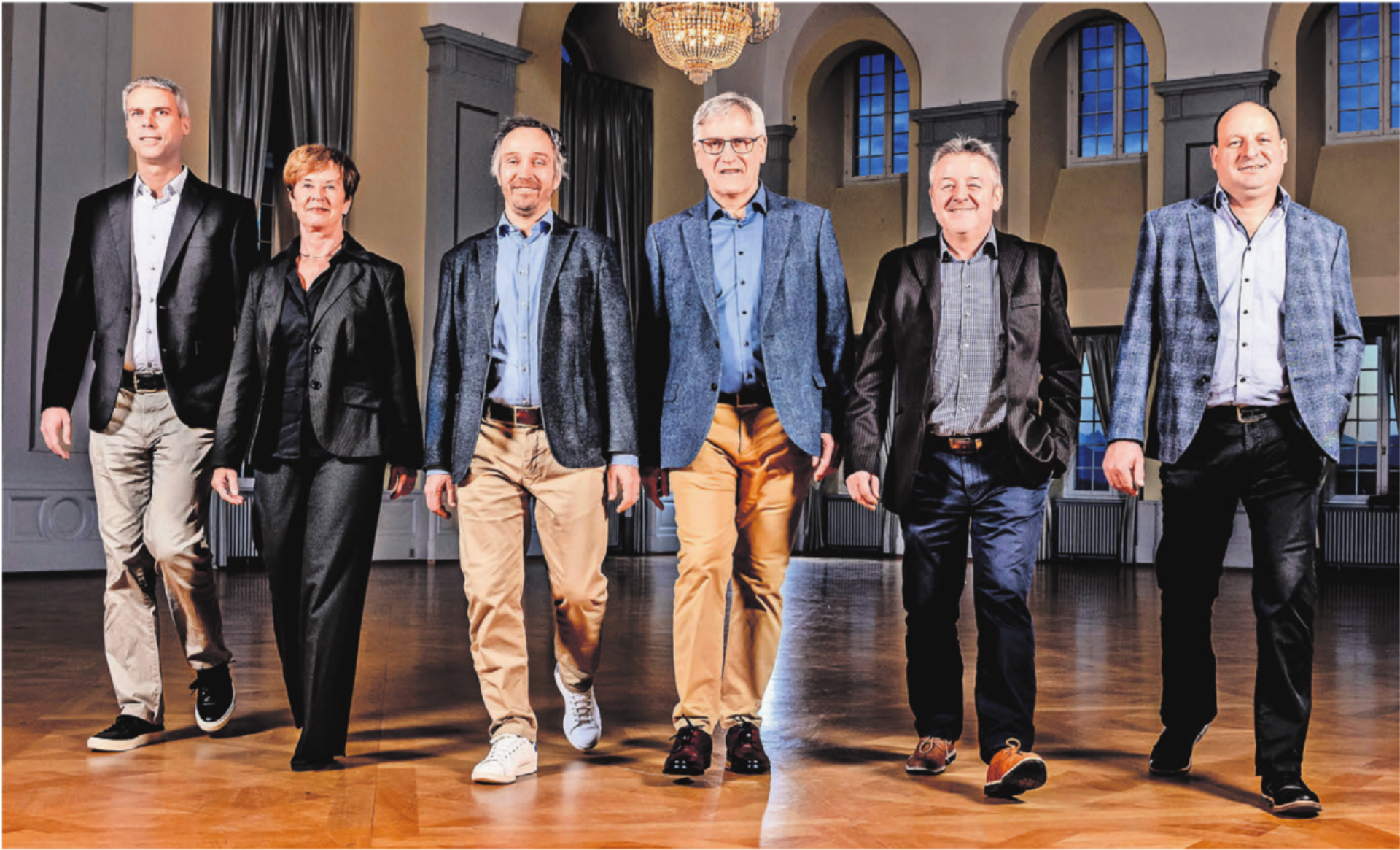 Der neu zusammengestellte Gemeinderat geht gemeinsam in eine Richtung. Diese wurde in der Legislaturplanung festgelegt. Von links: Gemeindeschreiber Severin Bättig, Marlies Laubacher, Gemeindepräsident Hans-Peter Budmiger, Vizepräsident Daniel Räber, Jörg Weiss und Herbert Meier.    Bild: Archiv - Das Bild wird blockiert. – Möglicherweise durch einen aktiven Adblocker.