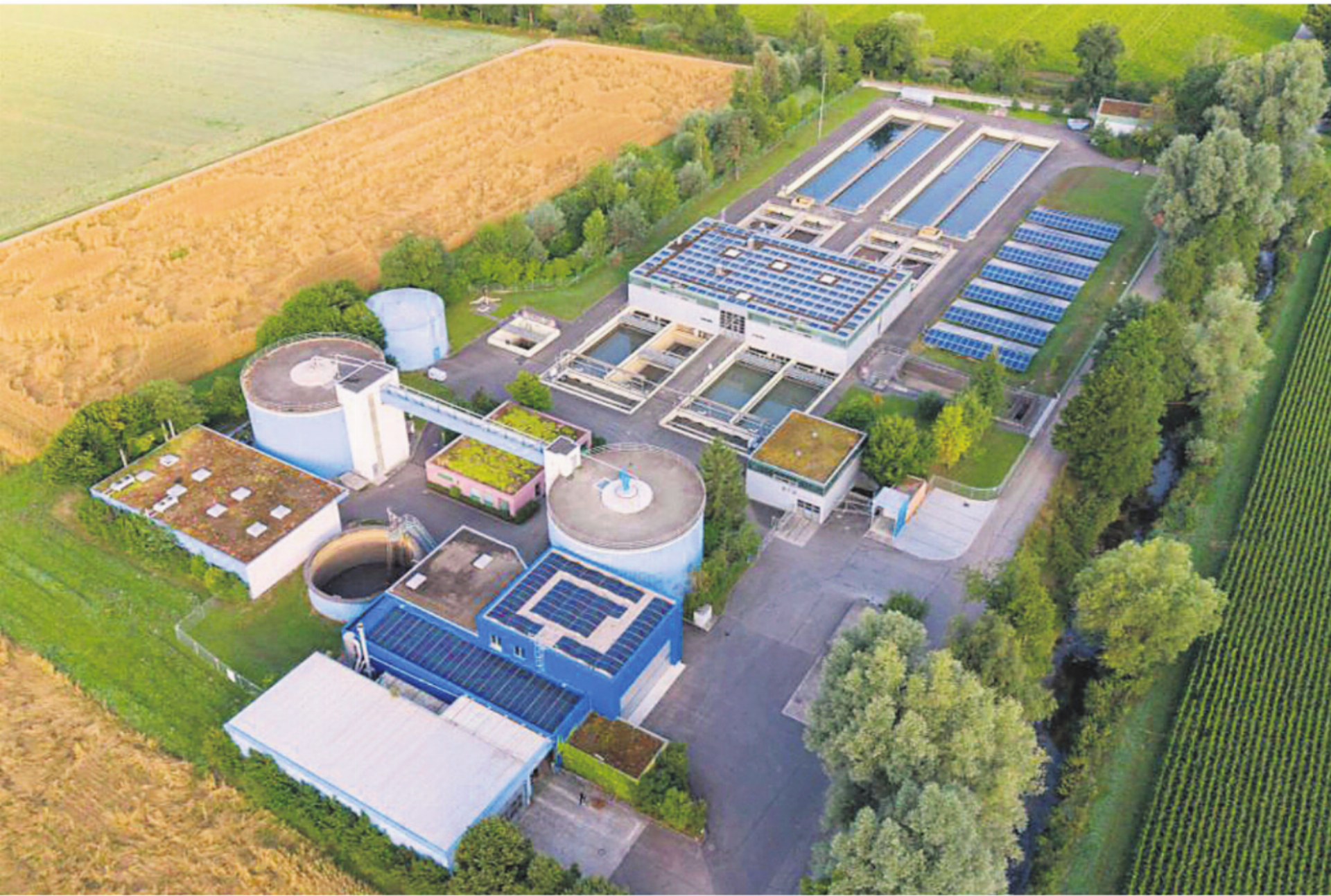 Die Anlage ARA im Blettler ist das Kernstück des Abwasserverbandes Region Wohlen. Sie gewährleistet für acht Gemeinden stabile Verhältnisse und sie soll mit bereits aufgegleisten Projekten weiterentwickelt werden.    Bild: pd - Das Bild wird blockiert. – Möglicherweise durch einen aktiven Adblocker.
