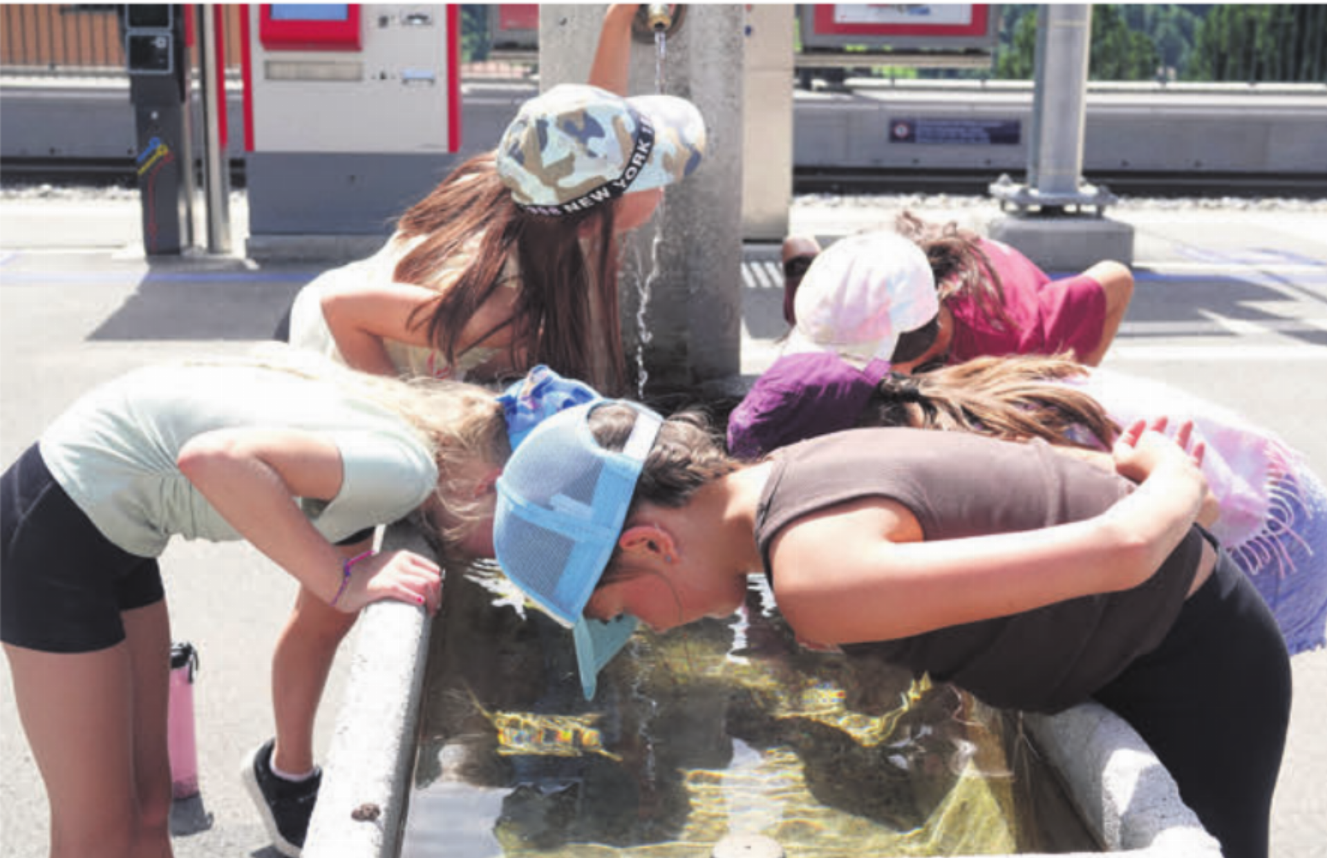 Die Abkühlung im Brunnen ist bei heissen Temperaturen eine Wohltat. - Das Bild wird blockiert. – Möglicherweise durch einen aktiven Adblocker.