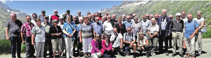 Der Veteranenverein Boswil auf Reisen – da darf das obligate Gruppenfoto nicht fehlen. Bild: zg