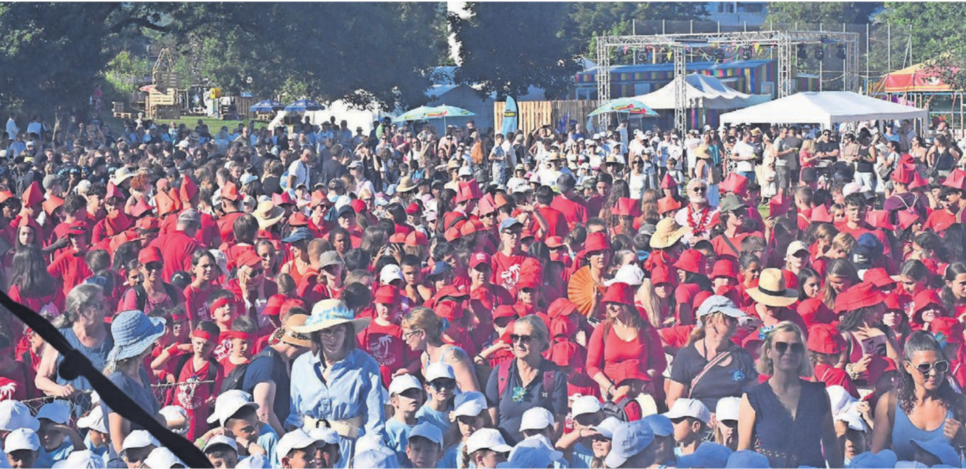 Im Frühsommer 2025 stand die ganze Schule im Zeichen des Wohler Jugendfestes «Wohlyday» im Schüwo-Park.    Bild: Archiv - Das Bild wird blockiert. – Möglicherweise durch einen aktiven Adblocker.