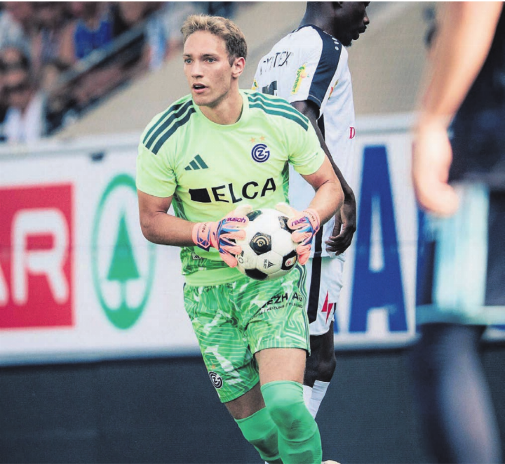 Marvin Hübel im GC-Trikot. Nach drei Jahren im Challenge-League-Team von Aarau zieht es ihn jetzt in die Super League. Die Rolle als Stammgoalie muss er sich dort noch erkämpfen. Bild: Grasshopper Club Zürich / Mike Wiss Marvin Hübel im GC-Trikot. Nach drei Jahren im Challenge-League-Team von Aarau zieht es ihn jetzt in die Super League. Die Rolle als Stammgoalie muss er sich dort noch erkämpfen. Bild: Grasshopper Club Zürich / Mike Wiss