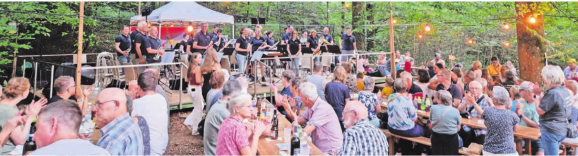 Das Waldfest der «Musig» hat Tradition und zieht immer viel Publikum an. Bild: zg - Das Bild wird blockiert. – Möglicherweise durch einen aktiven Adblocker.