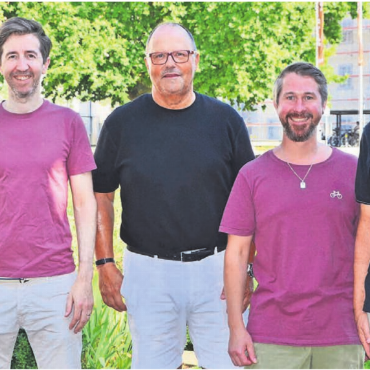 Ein Jahr vor der grossen Sause - Freuen sich auf das grosse Fest in Muri, von links: Tobias Holzer (Projektleiter Gedenkjahr), Urs Strebel, Pascal Losenegger und Stefan Staubli (OK-Präsident). Bilder: Thomas Stöckli